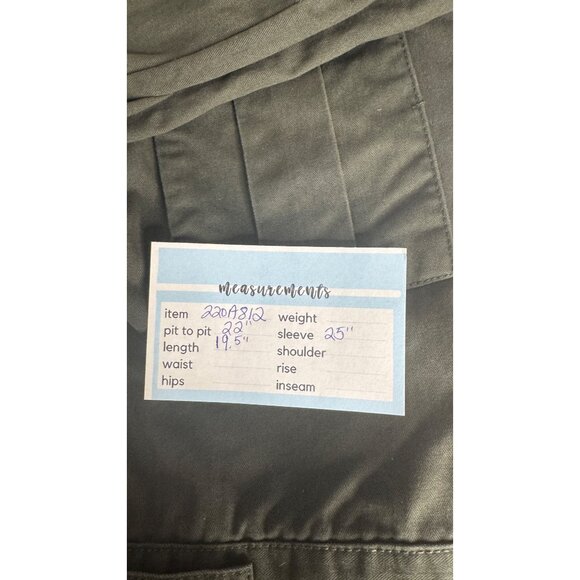 NWOT A.New.Day Medium Olive Green Cropped Cotton Jacket - Picture 6 of 11